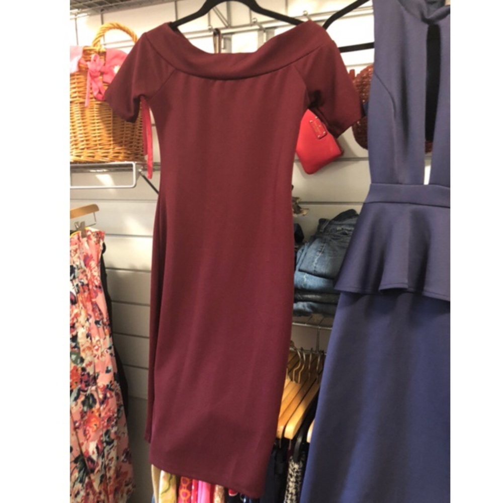 Burgundy dress